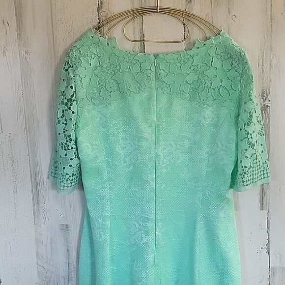NWOT Antonio Melani GORGEOUS Lace Midi Dress in mint Green - Picture 13 of 16